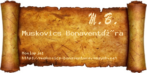Muskovics Bonaventúra névjegykártya